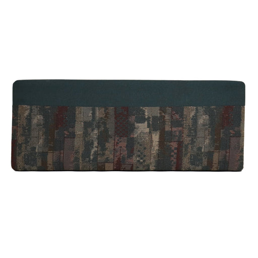 Rectangular sofa cushion with a pattern on a white background