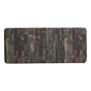 Patterned sofa cushion with multicolor design on a white background