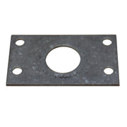 Metal bearing spacer plate for direct drive crank systems on a white background showing the thickness