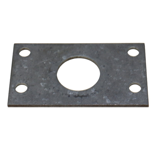 Metal bearing spacer plate for direct drive crank systems on a white background showing the thickness