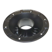 Black table leg mounting base shown from the bottom