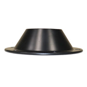 Black table leg mounting base shown from the side