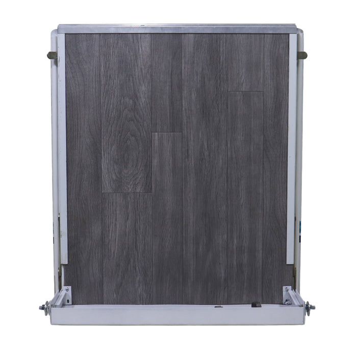 access door for pop up campers shown from the back