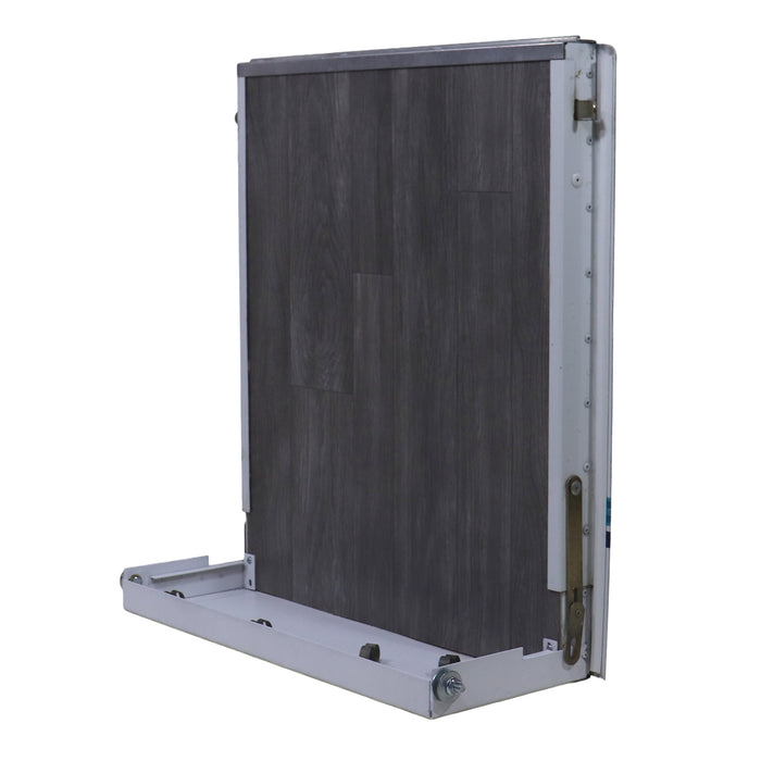 access door for pop up campers shown from the rear on an angle