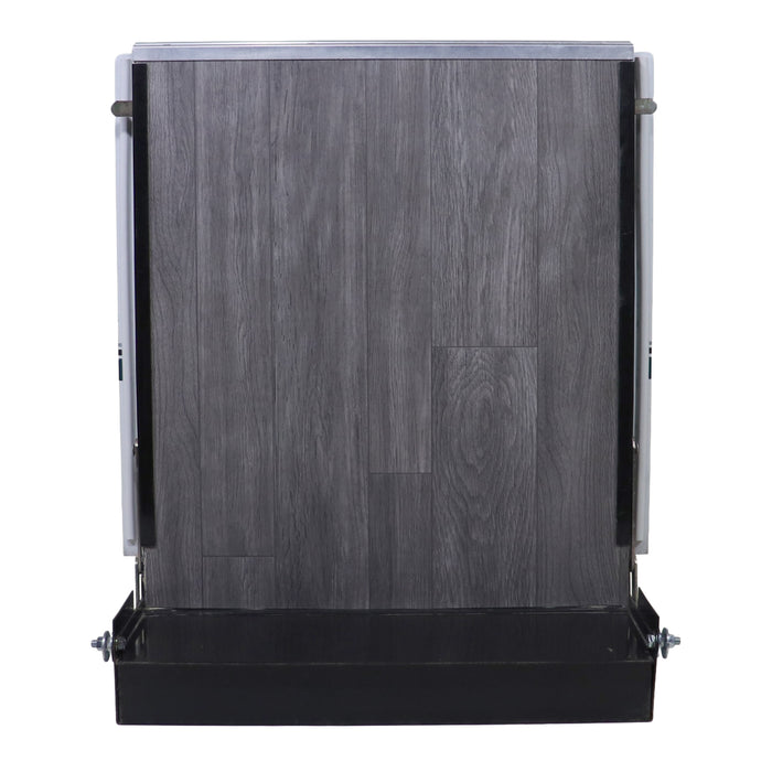 pop up camper access door shown from the back