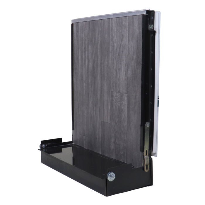 pop up camper access door shown from an angle