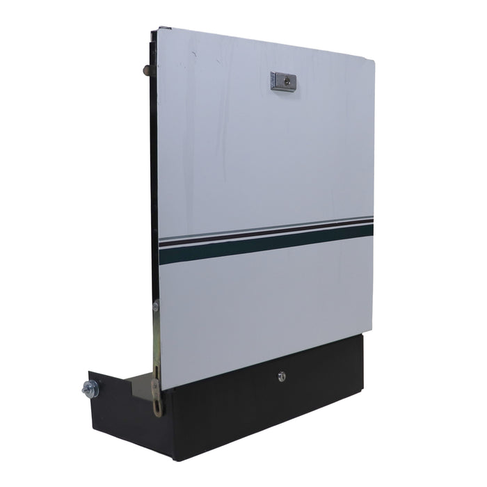 pop up camper access door shown from an angle