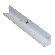 angled view of the screen door storage bracket