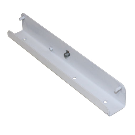 angled view of the screen door storage bracket