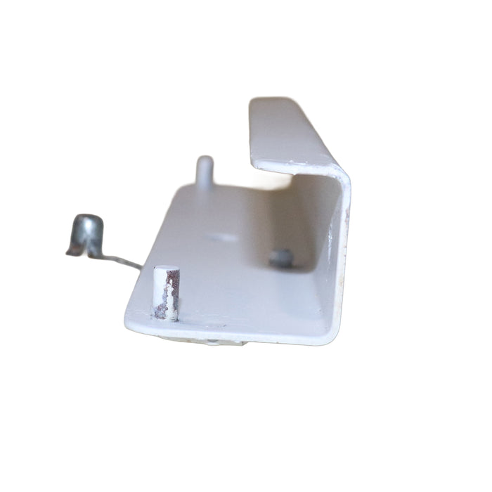 profile view of the screen door storage bracket