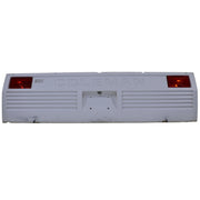 Coleman body panel with red lights on a white background