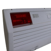 close up of the right hand corner with the taillight