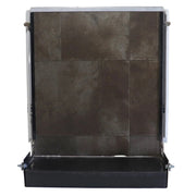 back or inside o the stepper door showing new vinyl flooring installed