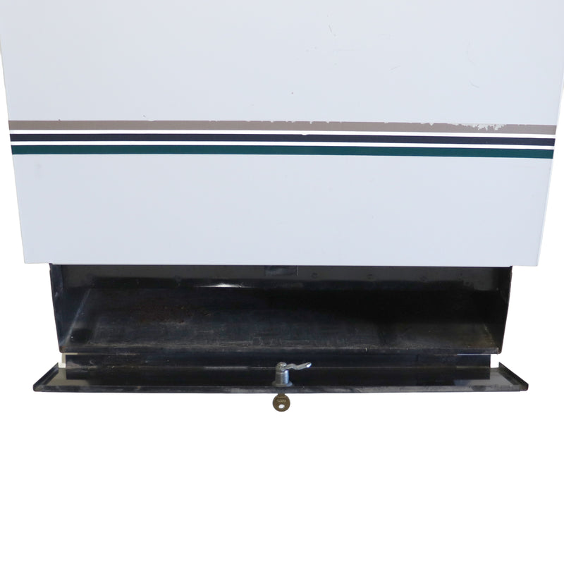 storage compartment box shown in the open position