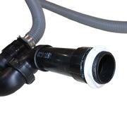 close up of the P trap and exterior nut