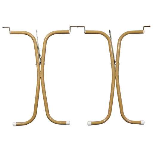 twin pack of brown 28-1/2 inch tall table legs for campers