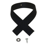 A black table leg strap for camper tables