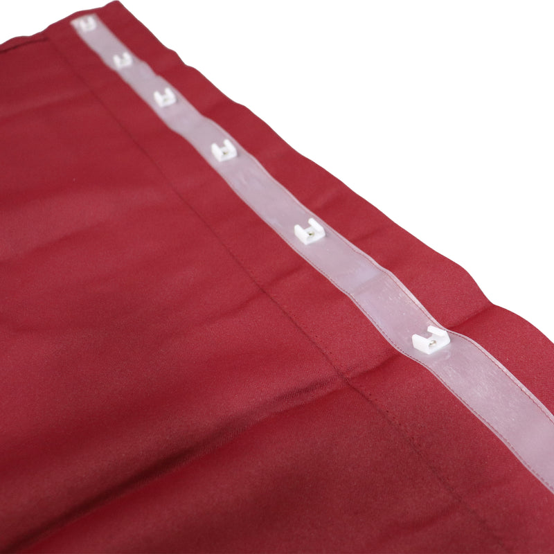 Burgundy Curtain Set Type D Clips
