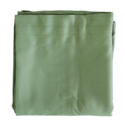 a single olive curtain panel