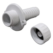White plastic threaded cap and fitting component shown on a plain white background.