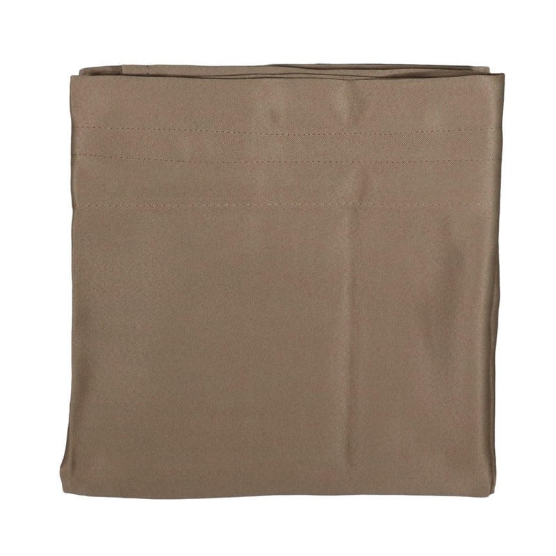 single taupe curtain panel