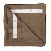 taupe curtain panel with type E carriers