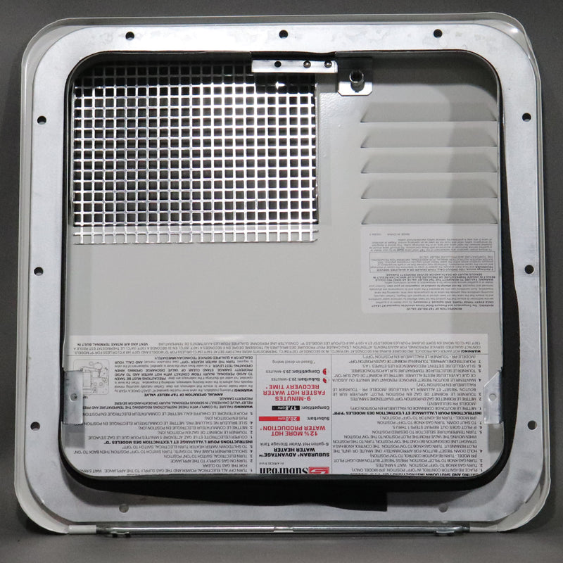 rear view of a sw series suburban water heater door