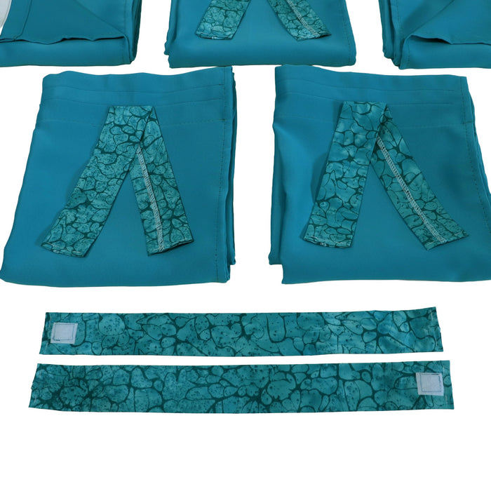 Curtain Set Multi Models 8 / 12 Foot Box Teal