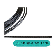 1/8" Stainless Steel Cable on a white background with text label.