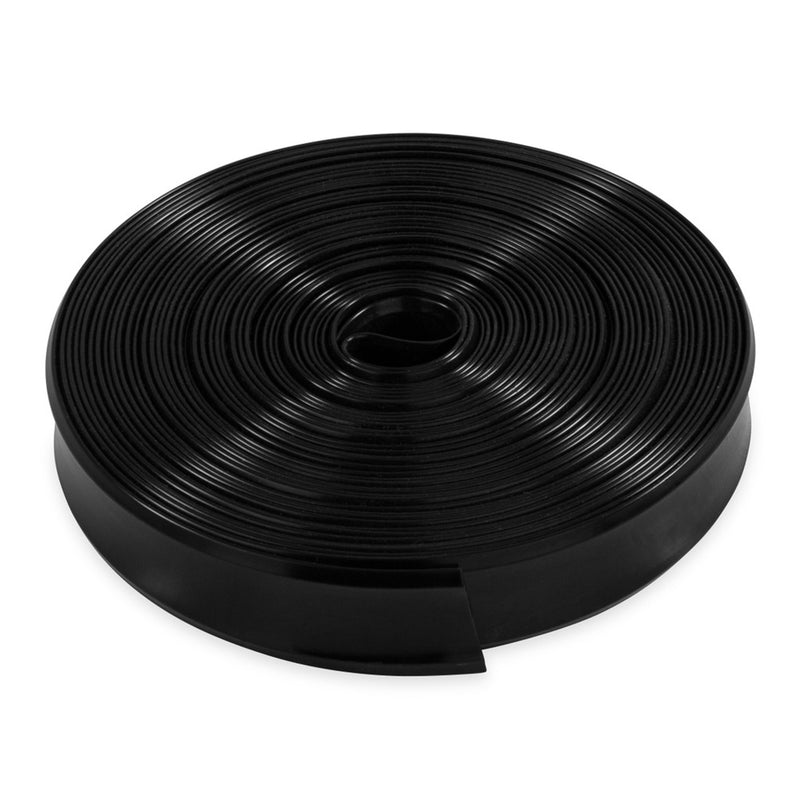 A roll of black vinyl trim insert.