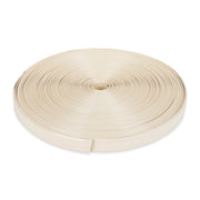 A roll of colonial white vinyl trim insert.