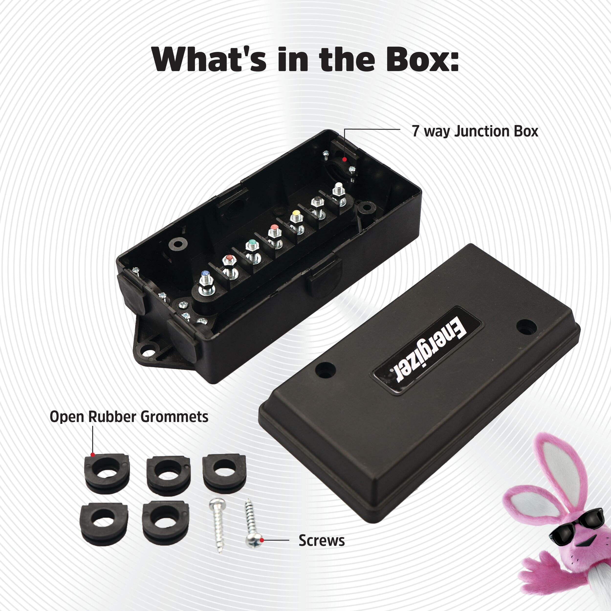 Energizer 7-Way Weatherproof Electrical Junction Box — coleman pop