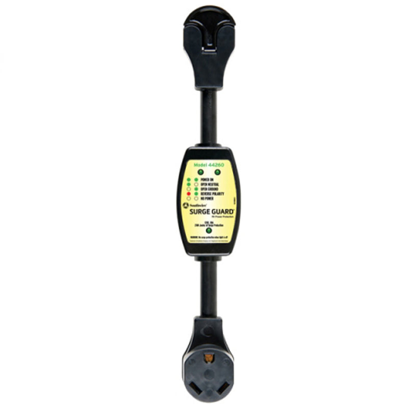 surge guard 30 amp surge protector model 44260 shown from the front