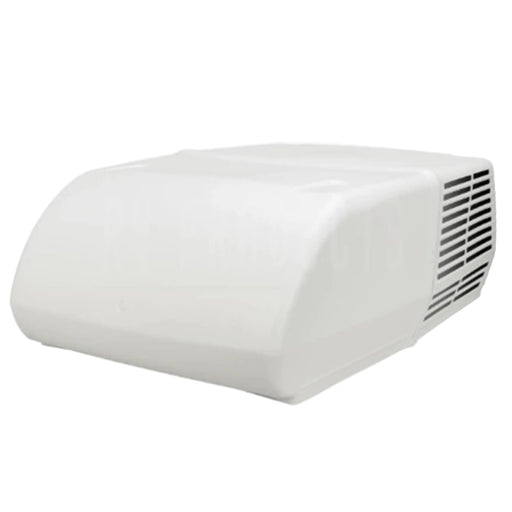 White air conditioner on a white background