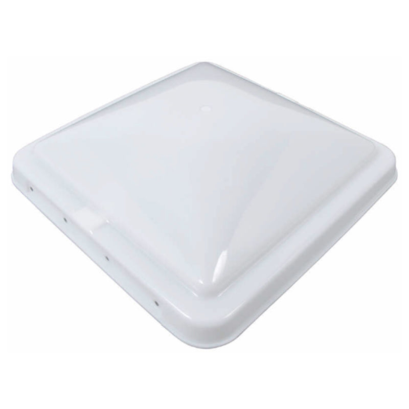 A VENTLINE rv vent cover with rounded corners and a glossy finish, shown at an angle on a plain white background.