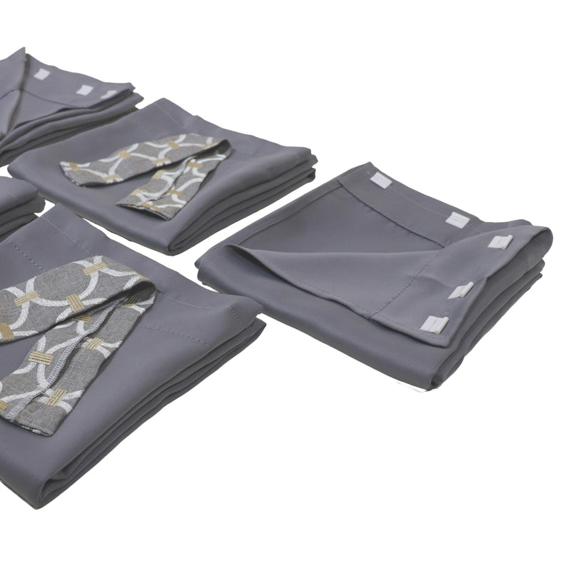 Curtain Set Multi Models 8 / 12 Foot Box Warm Grey
