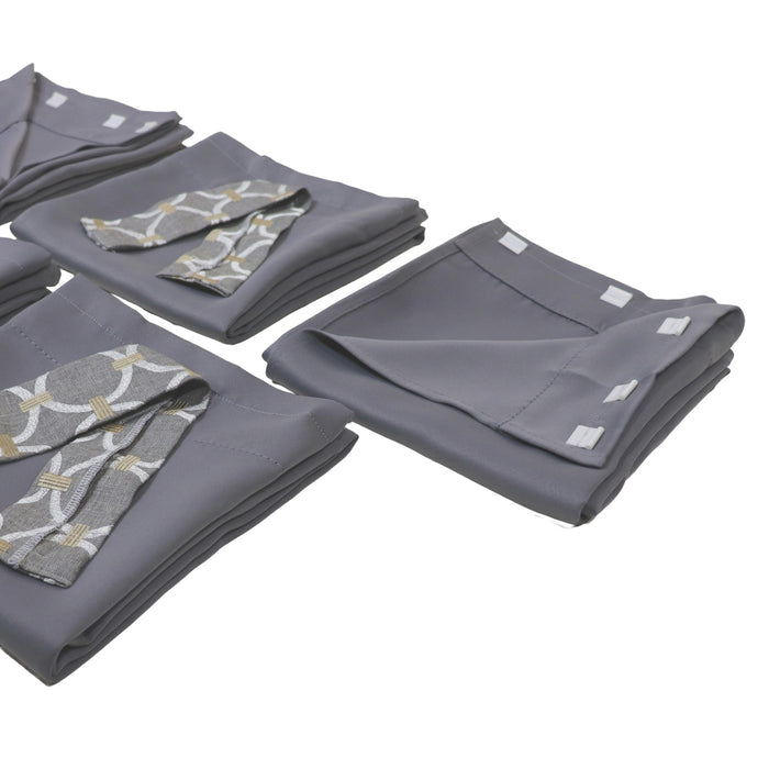 Curtain Set Multi Models 8 / 12 Foot Box Warm Grey