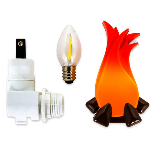 examples of the base, bulb and campfire shade