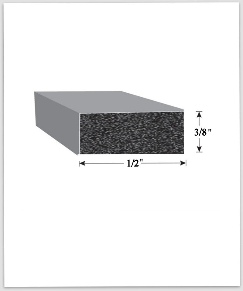 Weather Strip 3/8 x 1/2 x 50'