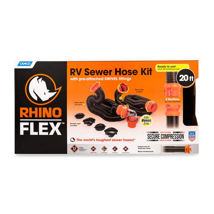 Rhino 20' Sewer Hose Kit