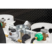 propane lock shown installed on a camper