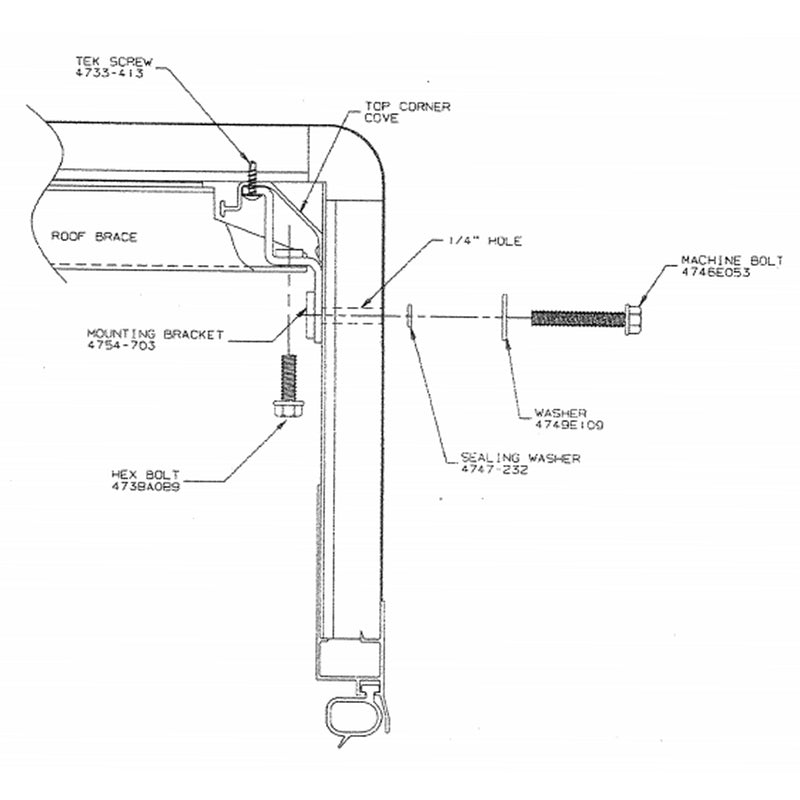 Roof Brace Bracket Kit