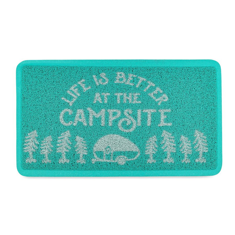 Life Is Better At The Campsite Teal Rug