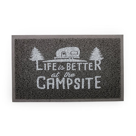 Life Is Better At The Campsite Gray Rug