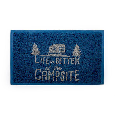 Life Is Better At The Campsite Blue Rug