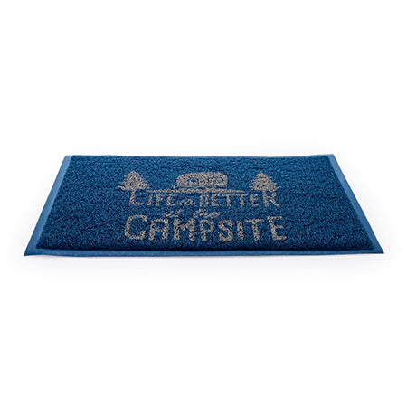 Life Is Better At The Campsite Blue Rug