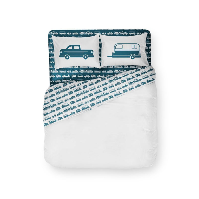 Blue Queen Bed Sheet Set