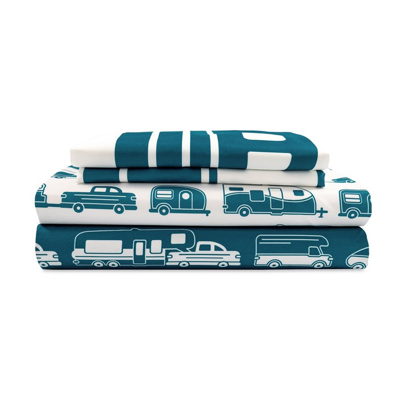 Blue Queen Bed Sheet Set