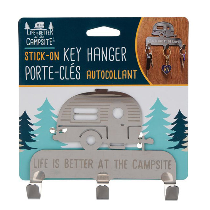 Stick-On 3-Hook Key / Leash Hanger