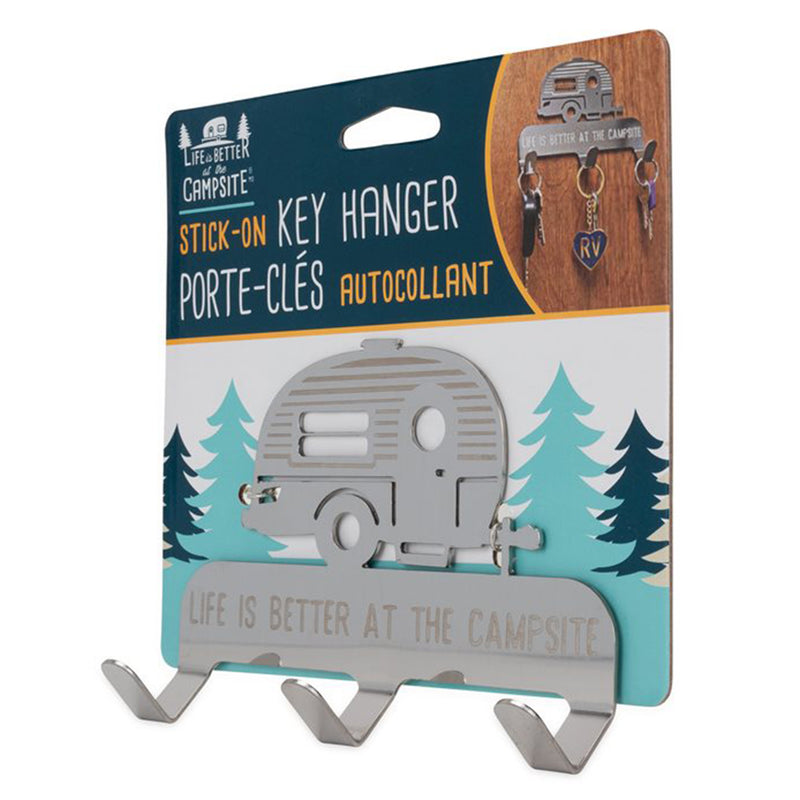 Stick-On 3-Hook Key / Leash Hanger